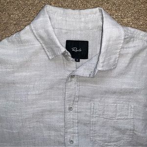 NWOT Rails mens Wyatt Small Light Grey Button Down Shirt